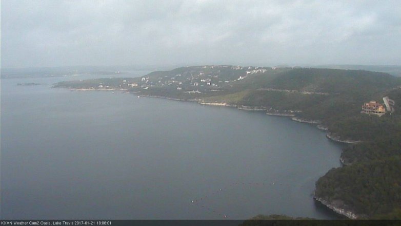 Lake Travis webcam, January 21, 2017 9:10 AM CT