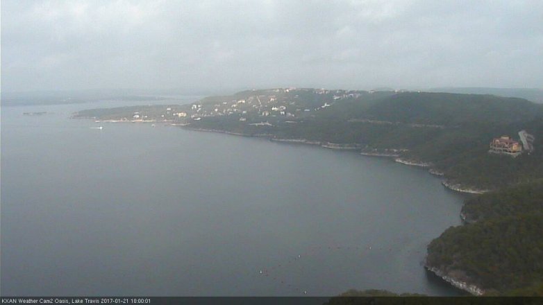 Lake Travis webcam, January 21, 2017 9:30 AM CT