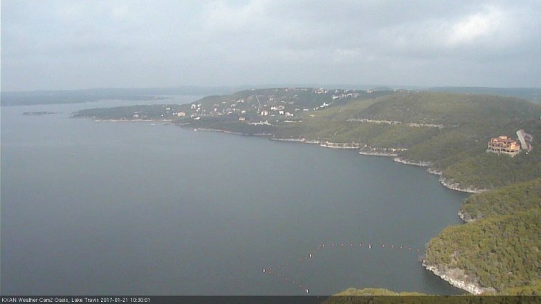 Lake Travis webcam, January 21, 2017 9:35 AM CT