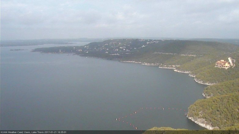 Lake Travis webcam, January 21, 2017 9:40 AM CT