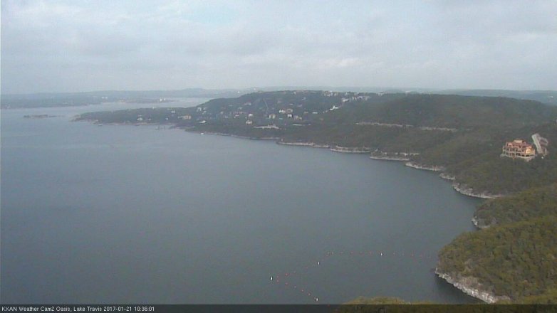 Lake Travis webcam, January 21, 2017 10:00 AM CT