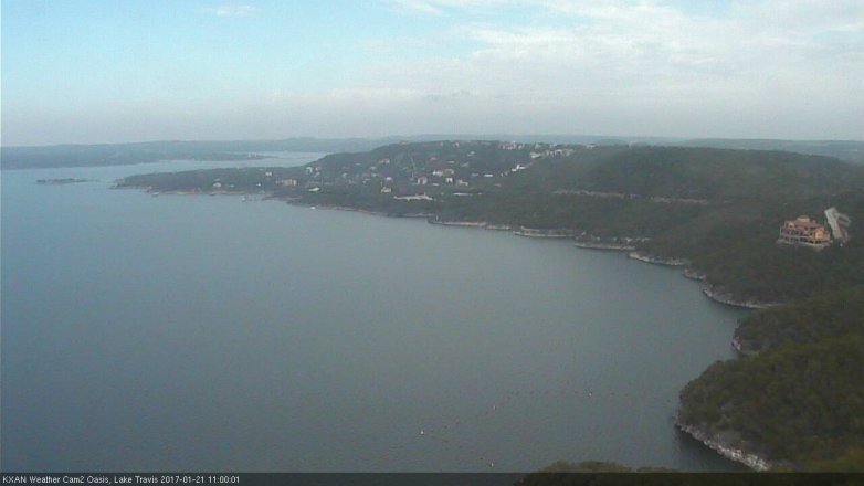 Lake Travis webcam, January 21, 2017 10:05 AM CT