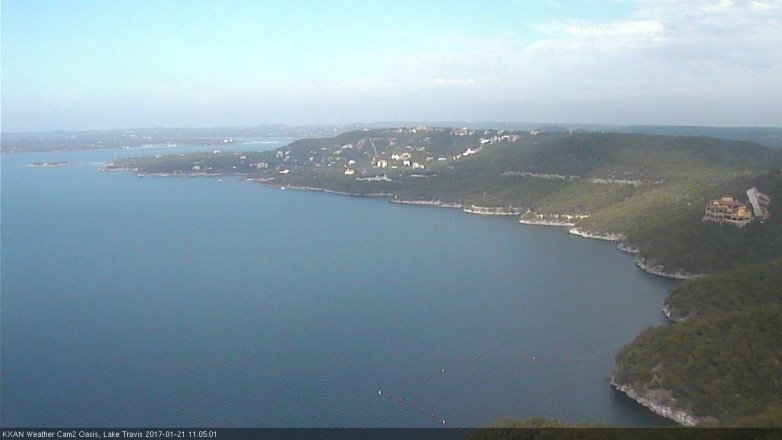 Lake Travis webcam, January 21, 2017 10:20 AM CT