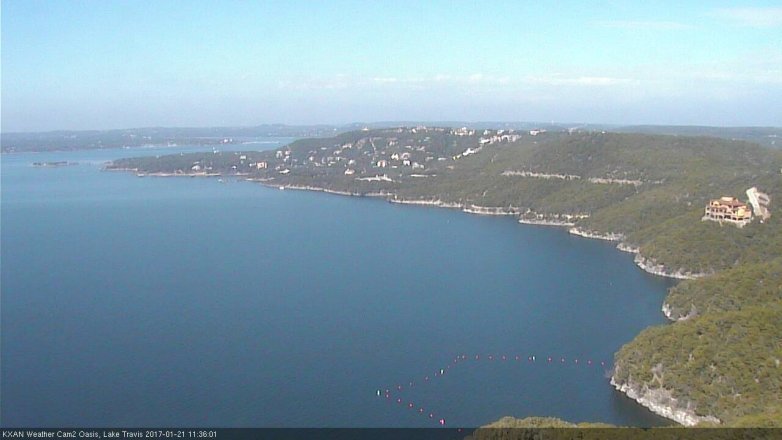 Lake Travis webcam, January 21, 2017 10:40 AM CT