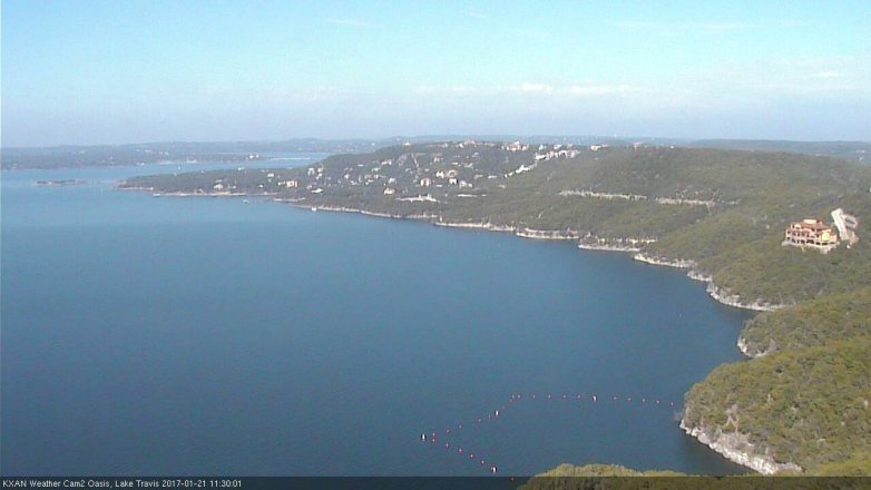 Lake Travis webcam, January 21, 2017 10:50 AM CT