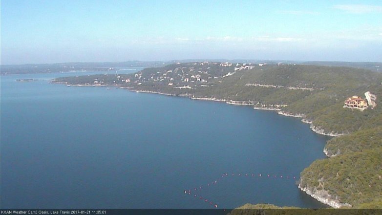 Lake Travis webcam, January 21, 2017 10:55 AM CT