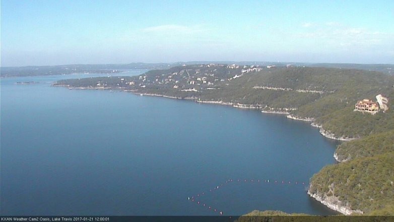 Lake Travis webcam, January 21, 2017 11:15 AM CT