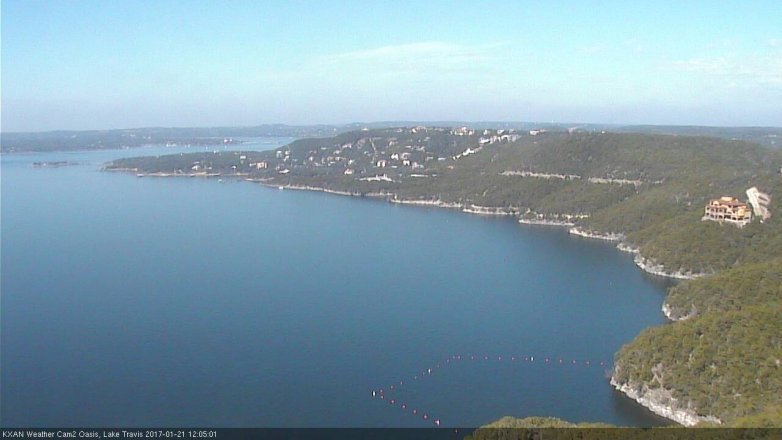 Lake Travis webcam, January 21, 2017 11:20 AM CT