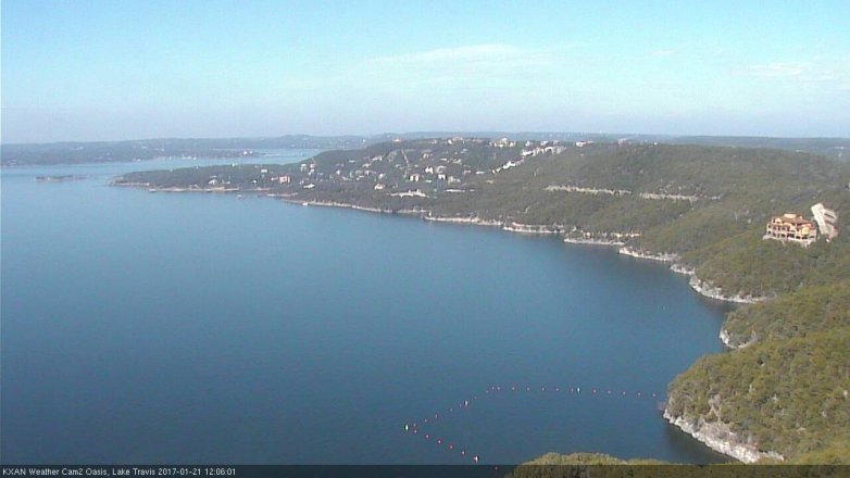 Lake Travis webcam, January 21, 2017 11:30 AM CT