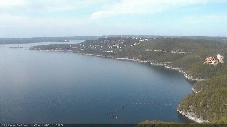 Lake Travis webcam, January 21, 2017 12:20 PM CT