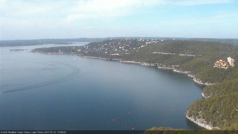Lake Travis webcam, January 21, 2017 12:25 PM CT