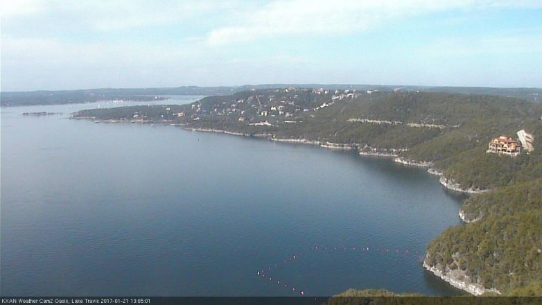 Lake Travis webcam, January 21, 2017 12:30 PM CT