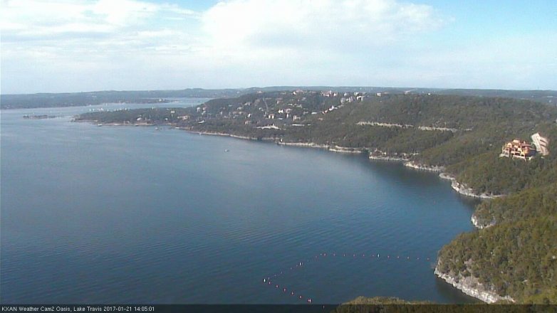 Lake Travis webcam, January 21, 2017 1:25 PM CT