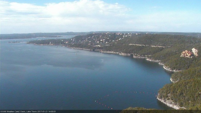 Lake Travis webcam, January 21, 2017 1:30 PM CT