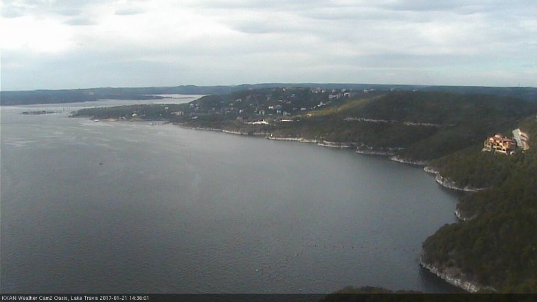 Lake Travis webcam, January 21, 2017 2:05 PM CT