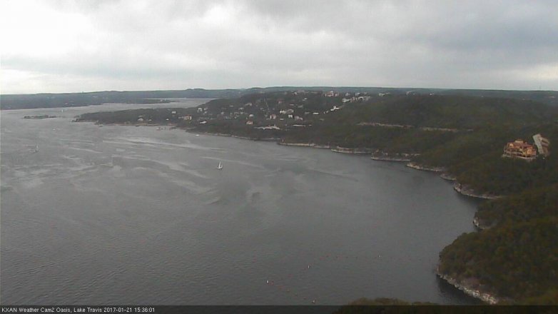 Lake Travis webcam, January 21, 2017 3:00 PM CT