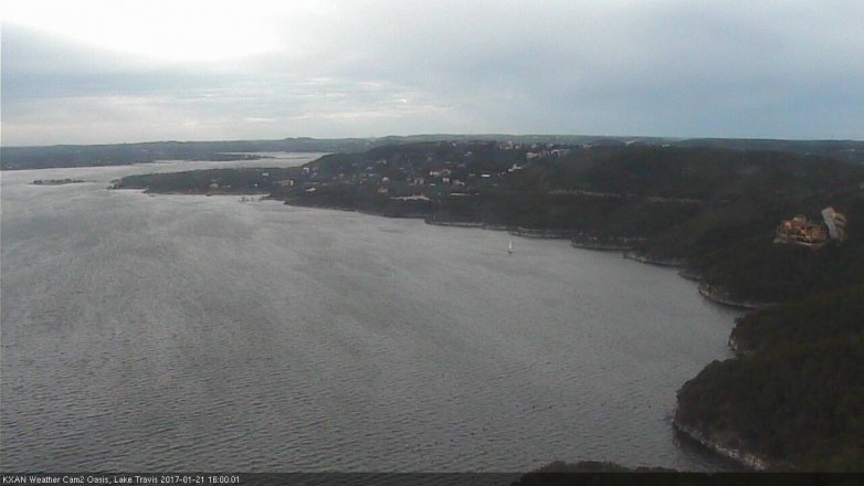 Lake Travis webcam, January 21, 2017 3:05 PM CT