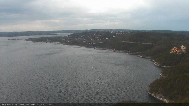Lake Travis webcam, January 21, 2017 3:15 PM CT