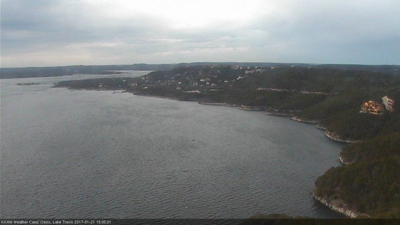 Lake Travis webcam, January 21, 2017 3:20 PM CT
