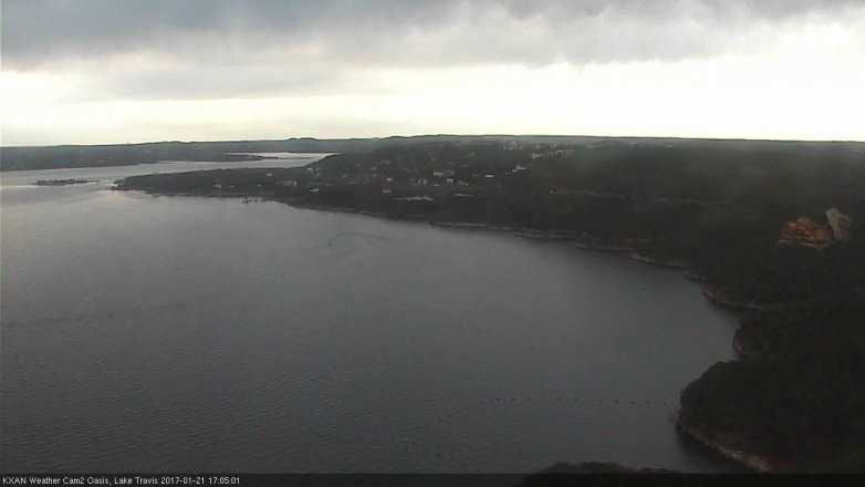 Lake Travis webcam, January 21, 2017 4:10 PM CT