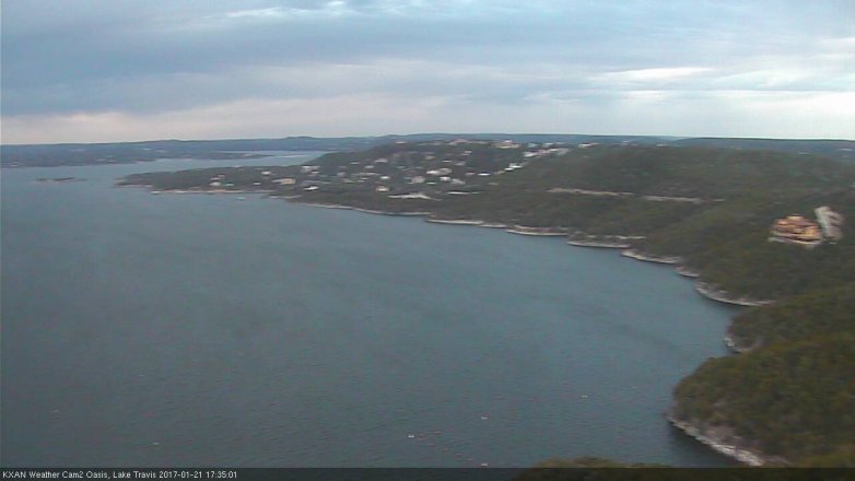 Lake Travis webcam, January 21, 2017 4:50 PM CT