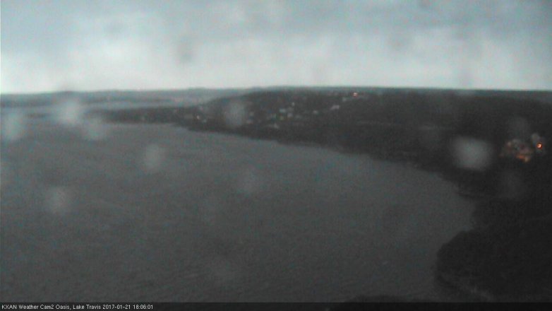 Lake Travis webcam, January 21, 2017 5:20 PM CT