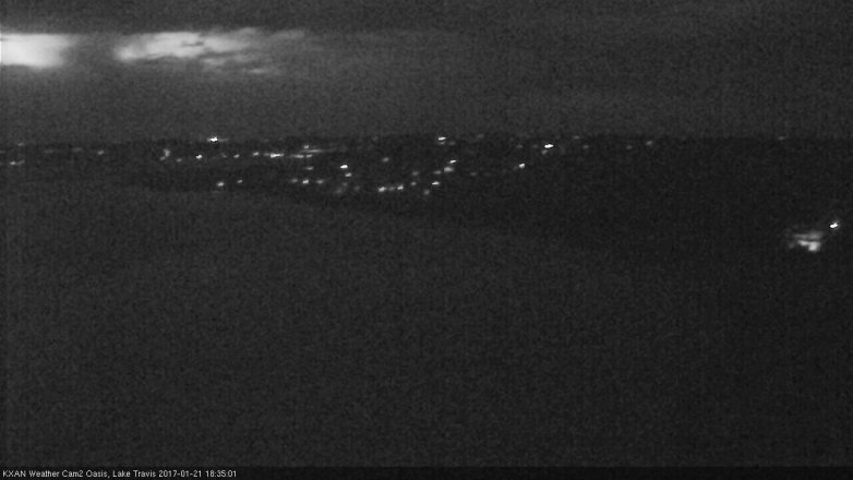 Lake Travis webcam, January 21, 2017 5:45 PM CT