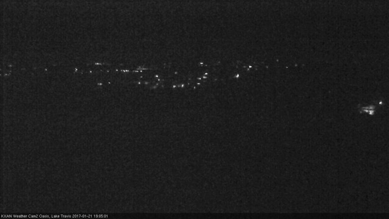 Lake Travis webcam, January 21, 2017 6:20 PM CT