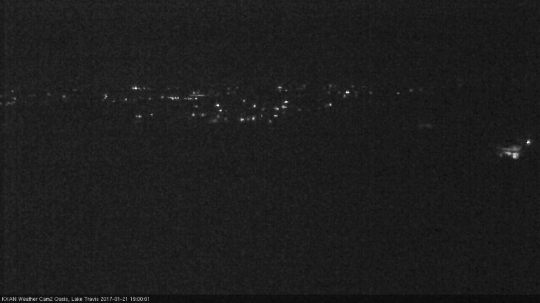 Lake Travis webcam, January 21, 2017 6:30 PM CT