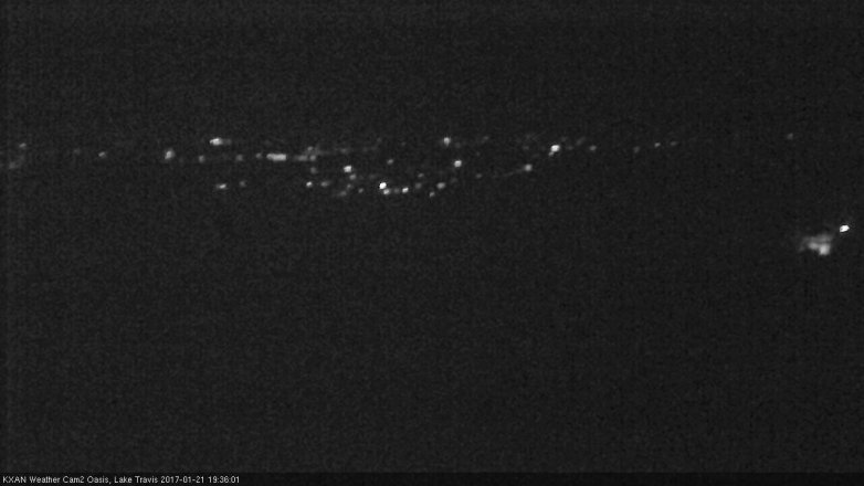 Lake Travis webcam, January 21, 2017 6:45 PM CT