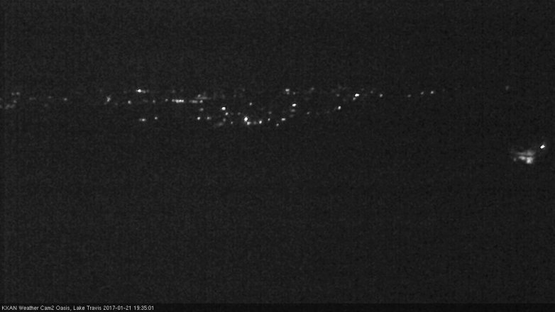 Lake Travis webcam, January 21, 2017 6:50 PM CT