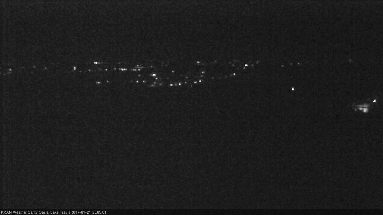 Lake Travis webcam, January 21, 2017 7:25 PM CT