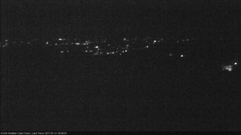 Lake Travis webcam, January 21, 2017 7:30 PM CT
