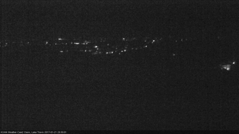 Lake Travis webcam, January 21, 2017 7:40 PM CT
