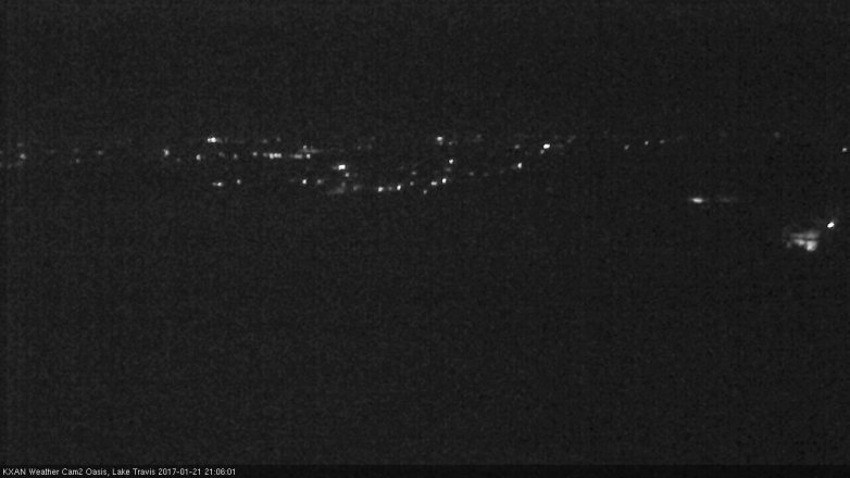 Lake Travis webcam, January 21, 2017 8:15 PM CT