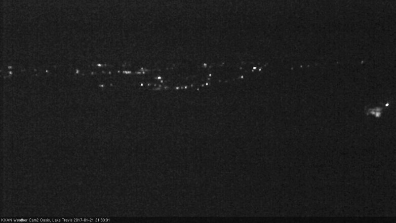 Lake Travis webcam, January 21, 2017 8:40 PM CT