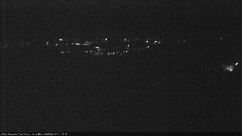 Lake Travis webcam, January 21, 2017 8:50 PM CT