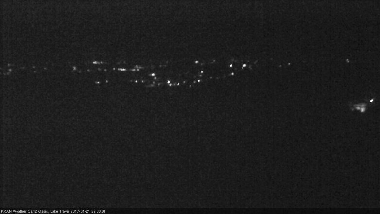 Lake Travis webcam, January 21, 2017 9:15 PM CT