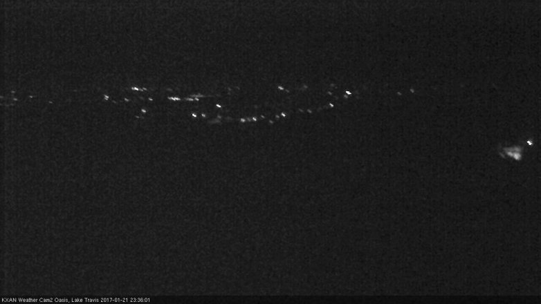 Lake Travis webcam, January 21, 2017 10:40 PM CT