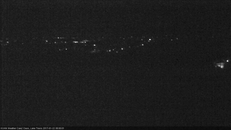Lake Travis webcam, January 21, 2017 11:30 PM CT