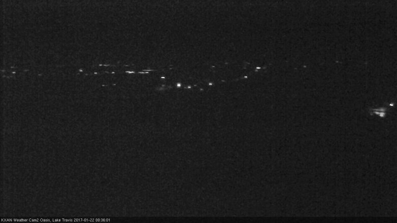 Lake Travis webcam, January 21, 2017 11:45 PM CT