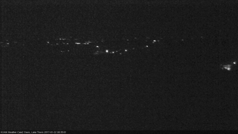Lake Travis webcam, January 21, 2017 11:55 PM CT