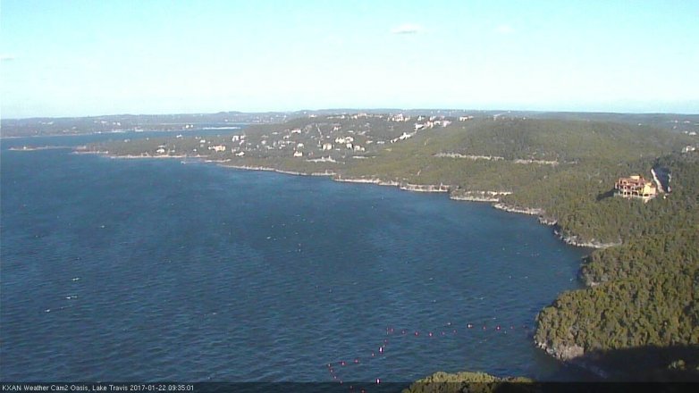 Lake Travis webcam, January 22, 2017 9:05 AM CT