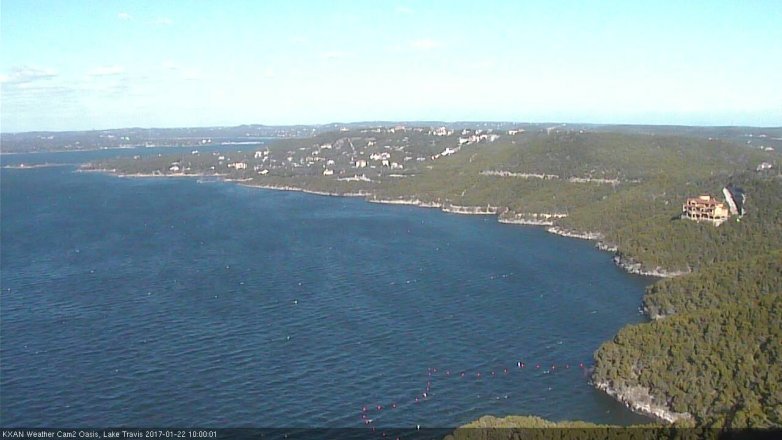 Lake Travis webcam, January 22, 2017 9:25 AM CT