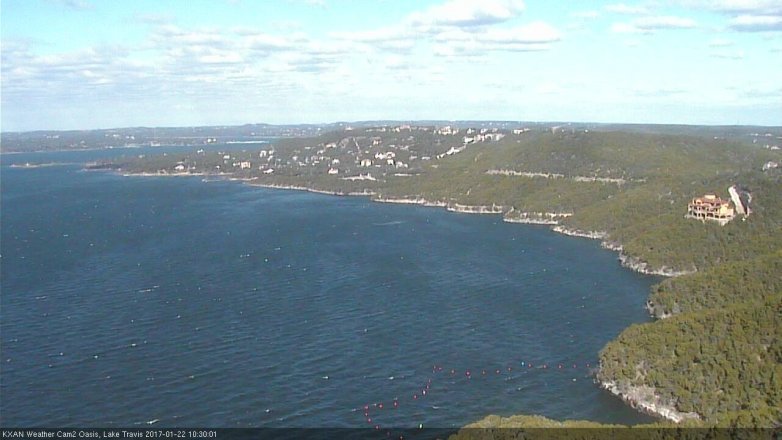 Lake Travis webcam, January 22, 2017 9:50 AM CT