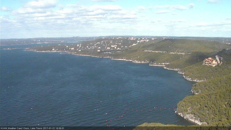 Lake Travis webcam, January 22, 2017 10:05 AM CT