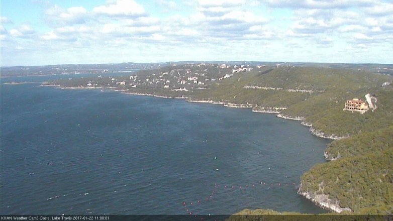 Lake Travis webcam, January 22, 2017 10:25 AM CT