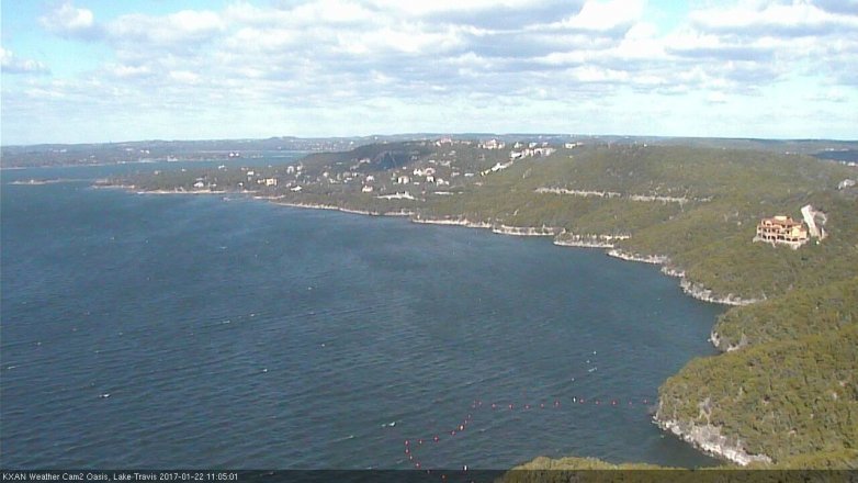 Lake Travis webcam, January 22, 2017 10:30 AM CT