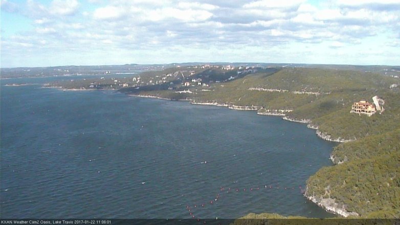 Lake Travis webcam, January 22, 2017 10:35 AM CT