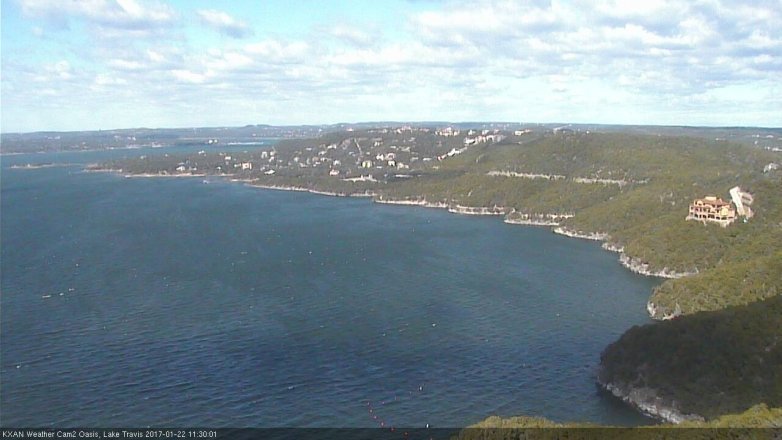 Lake Travis webcam, January 22, 2017 11:00 AM CT